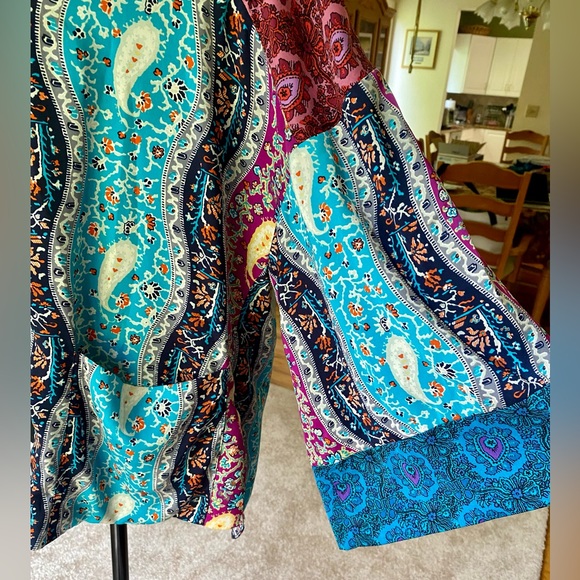 Zara TRF Multicolor Abstract Print Open Kimono - Picture 5 of 8